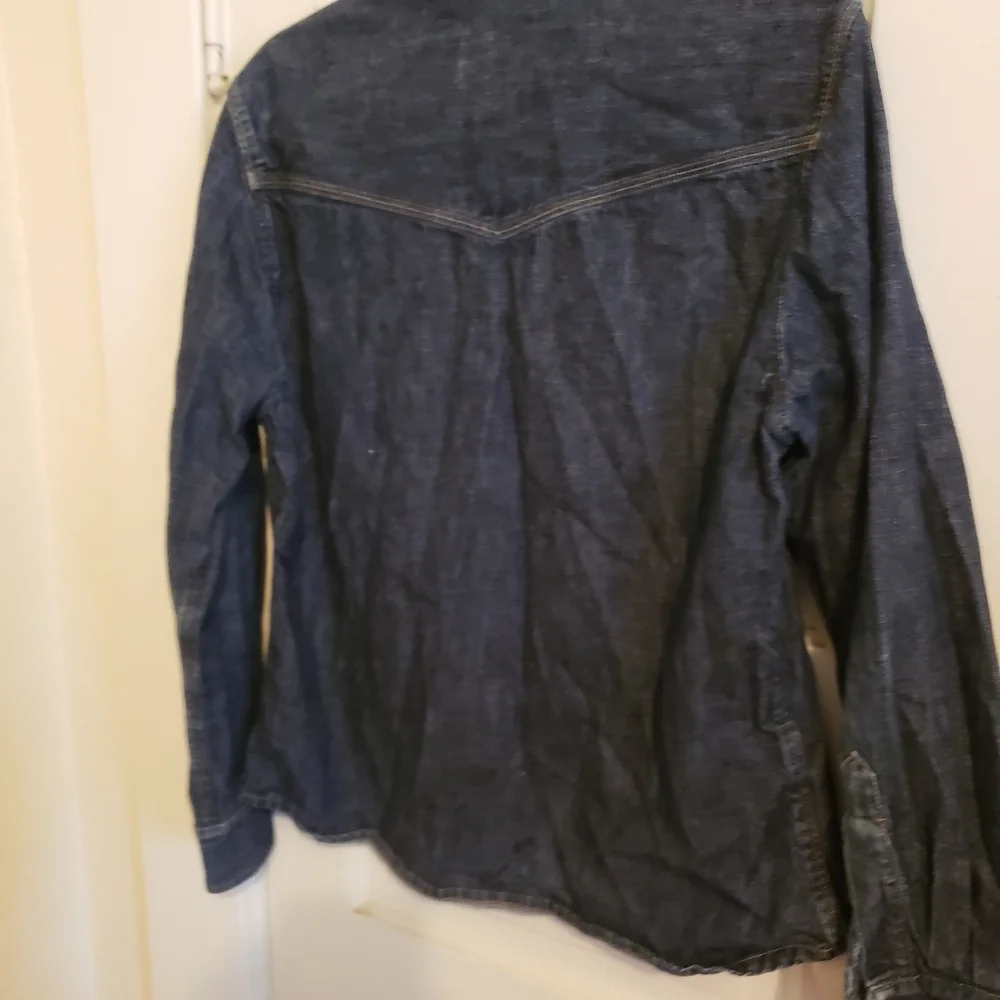 Shockoe Atelier M Japanese Denim Selvedge Western Pearl Snap Shirt Easy Co. - Picture 5 of 13